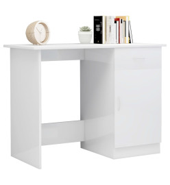 Bureau Blanc brillant 100 x 50 x 76 cm Aggloméré