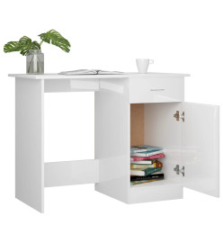 Bureau Blanc brillant 100 x 50 x 76 cm Aggloméré