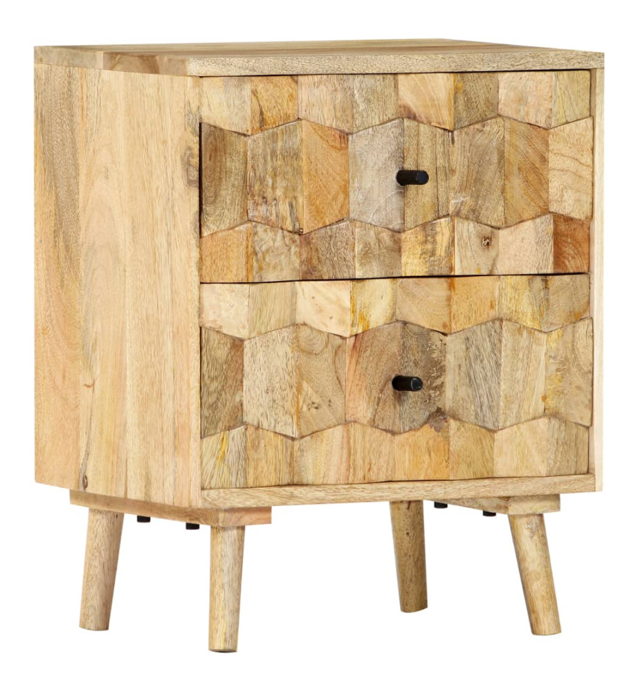 Table de chevet 40x30x50 cm Bois de manguier massif