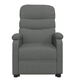 Fauteuil de massage inclinable Gris foncé Tissu