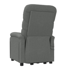 Fauteuil de massage inclinable Gris foncé Tissu