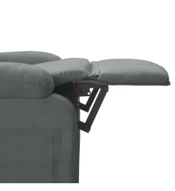 Fauteuil de massage inclinable Gris foncé Tissu