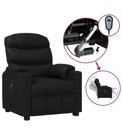 Fauteuil inclinable électrique Noir Similicuir