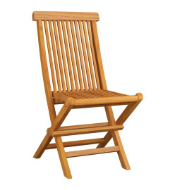 Chaises de jardin pliables 8 pcs Bois de teck massif