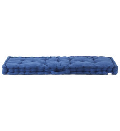 Coussin de plancher de palette Coton 120x40x7 cm Bleu clair