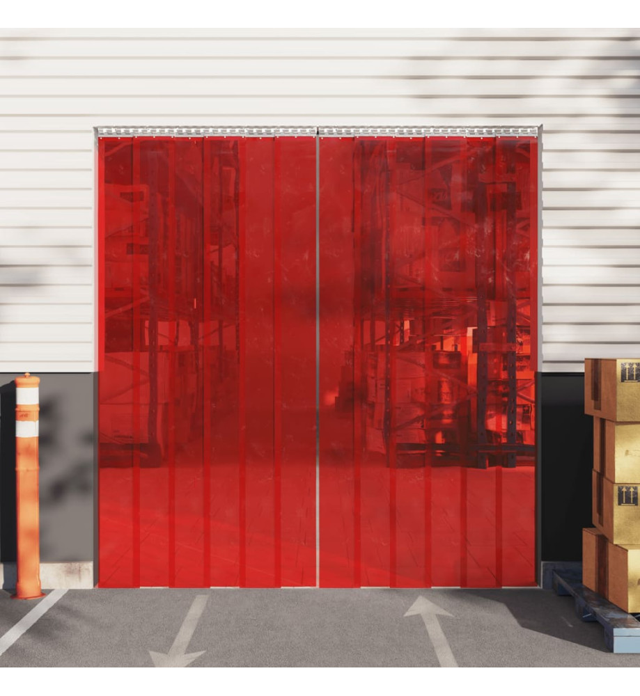 Rideau de porte rouge 300 mmx2,6 mm 25 m PVC