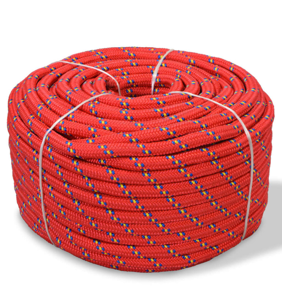 Corde de bateau Polypropylène 6 mm 100 m Rouge