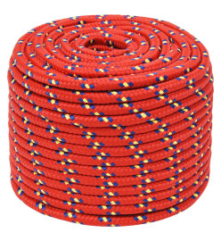 Corde de bateau Rouge 12 mm 100 m Polypropylène