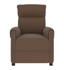 Fauteuil électrique de massage Marron Tissu