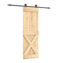 Porte coulissante et kit de quincaillerie 70x210 cm pin massif