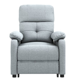 Fauteuil de massage inclinable Gris clair Tissu