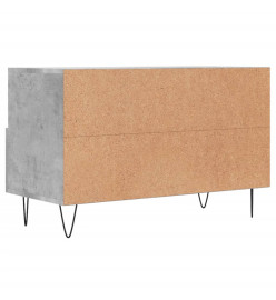 Meuble TV Gris béton 80x36x50 cm Bois d'ingénierie