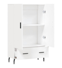 Buffet haut blanc 69,5x31x115 cm bois d'ingénierie