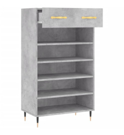 Armoire à chaussures gris béton 60x35x105 cm bois d'ingénierie