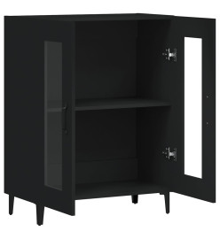 Buffet noir 69,5x34x90 cm bois d'ingénierie