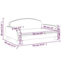 Canapé pour enfants marron 70x45x30 cm tissu