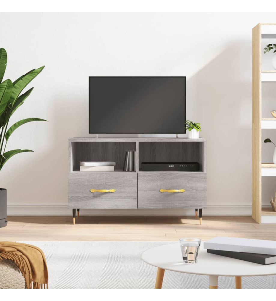 Meuble TV Sonoma gris 80x36x50 cm Bois d'ingénierie