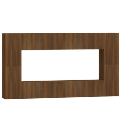 Ensemble de meubles TV 8 pcs Chêne marron Bois d'ingénierie