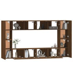 Ensemble de meubles TV 8 pcs Chêne marron Bois d'ingénierie