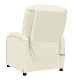 Fauteuil de massage Blanc crème Similicuir