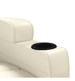 Fauteuil de massage Blanc crème Similicuir