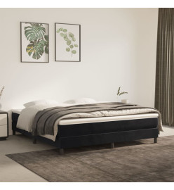 Lit à sommier tapissier avec matelas Noir 180x200 cm Velours