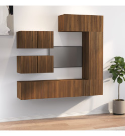 Ensemble de meubles TV 6 pcs Chêne marron Bois d'ingénierie