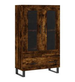 Buffet haut chêne fumé 69,5x31x115 cm bois d'ingénierie