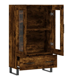 Buffet haut chêne fumé 69,5x31x115 cm bois d'ingénierie