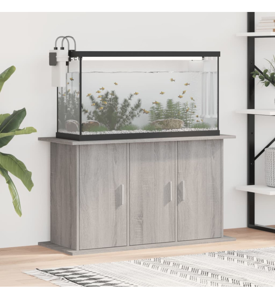 Support pour aquarium sonoma gris 101x41x58cm bois d'ingénierie