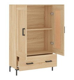 Buffet haut chêne sonoma 69,5x31x115 cm bois d'ingénierie