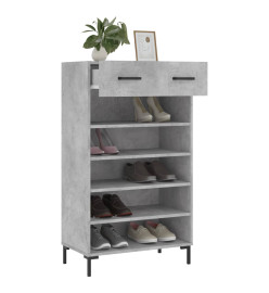 Armoire à chaussures gris béton 60x35x105 cm bois d'ingénierie