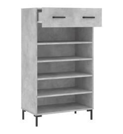 Armoire à chaussures gris béton 60x35x105 cm bois d'ingénierie