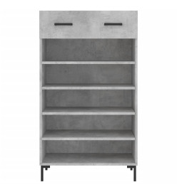 Armoire à chaussures gris béton 60x35x105 cm bois d'ingénierie