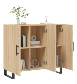 Buffet chêne sonoma 90x34x80 cm bois d'ingénierie