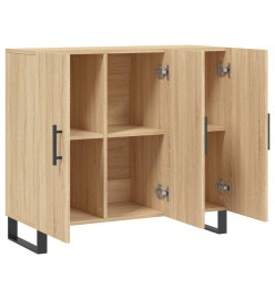 Buffet chêne sonoma 90x34x80 cm bois d'ingénierie