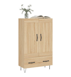 Buffet haut chêne sonoma 69,5x31x115 cm bois d'ingénierie