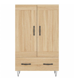 Buffet haut chêne sonoma 69,5x31x115 cm bois d'ingénierie