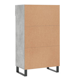 Armoire à chaussures gris béton 60x35x105 cm bois d'ingénierie