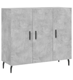 Buffet gris béton 90x34x80 cm bois d'ingénierie