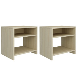 Tables de chevet 2pcs Chêne sonoma 40x30x40cm Bois d'ingénierie