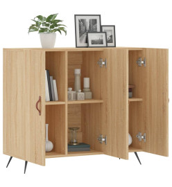 Buffet chêne sonoma 90x34x80 cm bois d'ingénierie