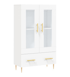 Buffet haut blanc 69,5x31x115 cm bois d'ingénierie