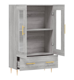 Buffet haut sonoma gris 69,5x31x115 cm bois d'ingénierie