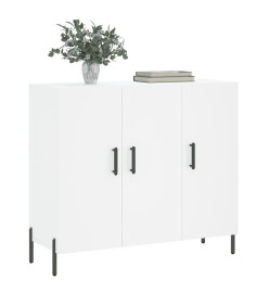 Buffet blanc 90x34x80 cm bois d'ingénierie