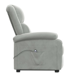 Fauteuil gris clair velours