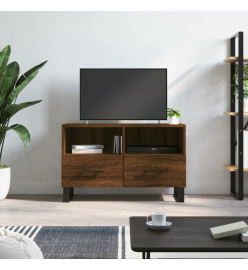 Meuble TV Chêne marron 80x36x50 cm Bois d'ingénierie