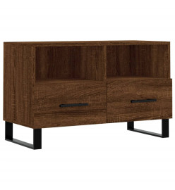 Meuble TV Chêne marron 80x36x50 cm Bois d'ingénierie