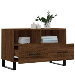 Meuble TV Chêne marron 80x36x50 cm Bois d'ingénierie