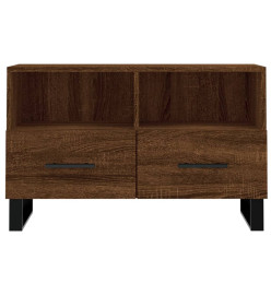 Meuble TV Chêne marron 80x36x50 cm Bois d'ingénierie